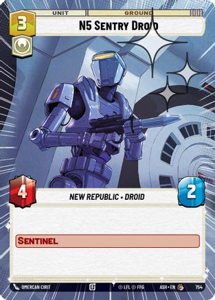 Image of N5 Sentry Droid (Hyperspace Foil) (754) - Ashes of the Empire Foil