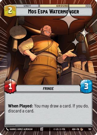 Image of Mos Espa Watermonger (Hyperspace Foil) (762) - Ashes of the Empire Foil