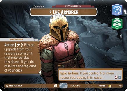 Image of The Armorer - Steel Shapes Us (Showcase) (767) - Ashes of the Empire Foil