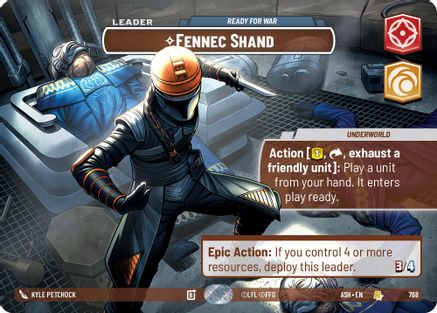 Image of Fennec Shand - Ready for War (Showcase) (768) - Ashes of the Empire Foil