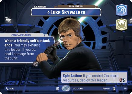 Image of Luke Skywalker - I Can Save Him (Showcase) (771) - Ashes of the Empire Foil