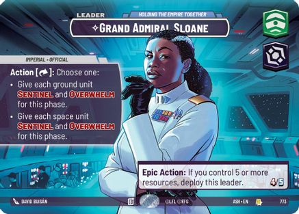 Image of Grand Admiral Sloane - Holding the Empire Together (Showcase) (773) - Ashes of the Empire Foil