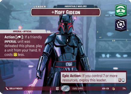 Image of Moff Gideon - Indomitable Warlord (Showcase) (774) - Ashes of the Empire Foil