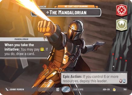 Image of The Mandalorian - We Can't Keep Running (Showcase) (780) - Ashes of the Empire Foil