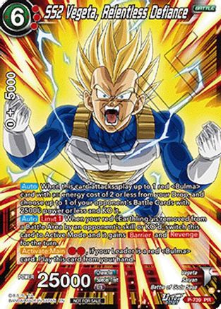 Image of SS2 Vegeta, Relentless Defiance (Ultra-Bout Series Tournament Pack Vol.3) (P-739) - Tournament Promotion Cards