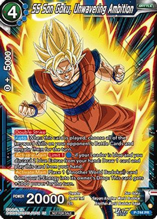 Image of SS Son Goku, Unwavering Ambition (Ultra-Bout Series Tournament Pack Vol.3) (P-744) - Tournament Promotion Cards