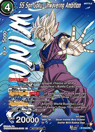 Image of SS Son Goku, Unwavering Ambition (Ultra-Bout Series Tournament Pack Vol.3) (Winner) (P-744) - Tournament Promotion Cards Foil