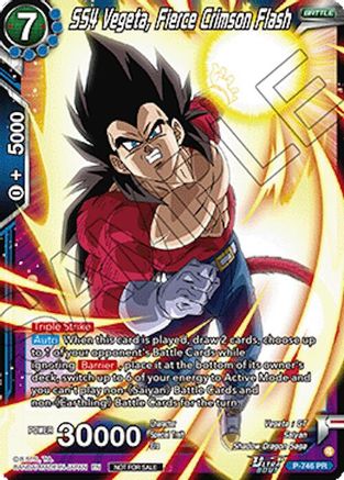 Image of SS4 Vegeta, Fierce Crimson Flash (Ultra-Bout Series Tournament Pack Vol.3) (P-746) - Tournament Promotion Cards