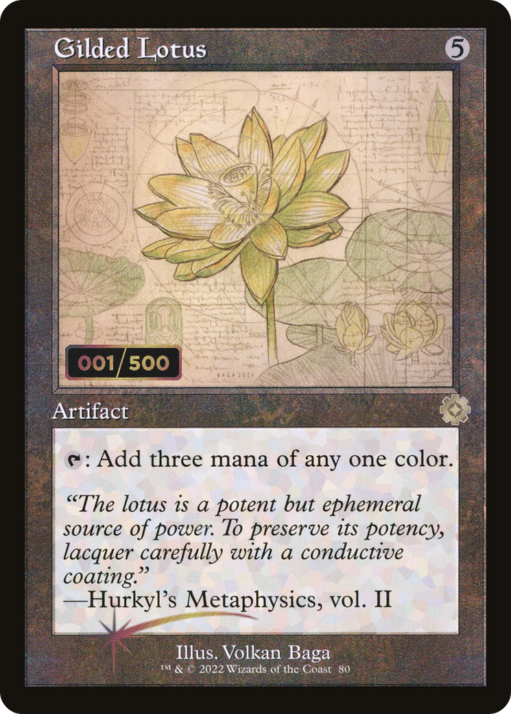Image of Gilded Lotus (Schematic) (Serial Numbered) (BRR-080) - The Brothers' War Retro Artifacts Foil