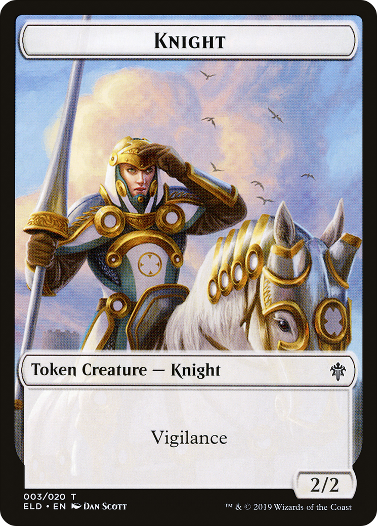 Image of Knight Token (ELD-003) - Throne of Eldraine Tokens Foil