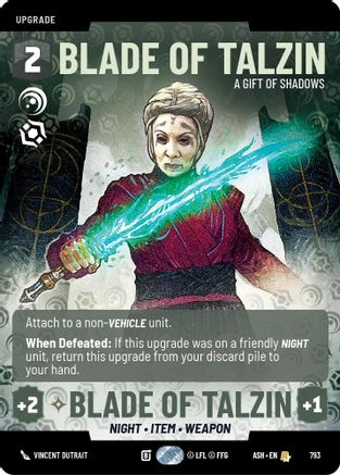Image of Blade of Talzin - A Gift of Shadows (Prestige) (793) - Ashes of the Empire