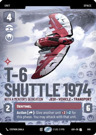 Image of T-6 Shuttle 1974 - With a Mentor's Dedication (Prestige) (800) - Ashes of the Empire