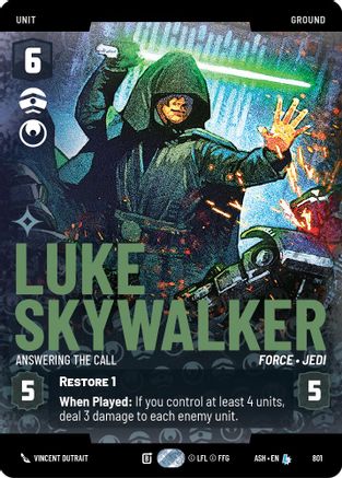 Image of Luke Skywalker - Answering the Call (Prestige) (801) - Ashes of the Empire