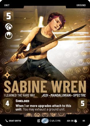 Image of Sabine Wren - I Learned the Hard Way (Prestige) (811) - Ashes of the Empire