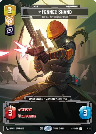 Image of Fennec Shand - The Galaxy Is Dangerous (Prestige) (828) - Ashes of the Empire
