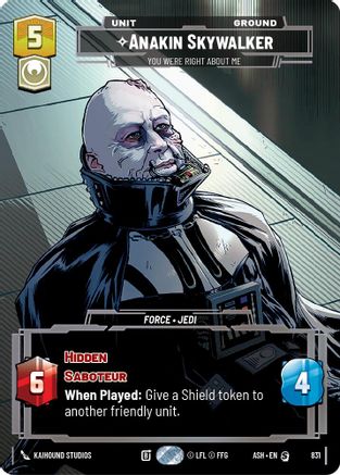 Image of Anakin Skywalker - You Were Right About Me (Prestige) (831) - Ashes of the Empire
