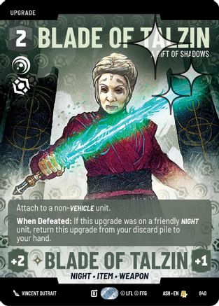 Image of Blade of Talzin - A Gift of Shadows (Prestige Foil) (840) - Ashes of the Empire Foil