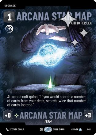 Image of Arcana Star Map - Path to Peridea (Prestige Foil) (845) - Ashes of the Empire Foil