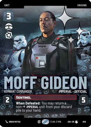 Image of Moff Gideon - Remnant Commander (Prestige Foil) (846) - Ashes of the Empire Foil