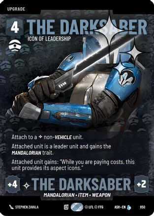 Image of The Darksaber - Icon of Leadership (Prestige Foil) (850) - Ashes of the Empire Foil