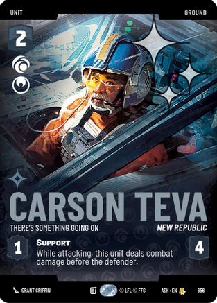 Image of Carson Teva - There's Something Going On (Prestige Foil) (856) - Ashes of the Empire Foil