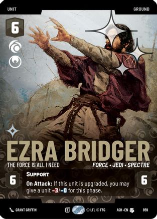 Image of Ezra Bridger - The Force is All I Need (Prestige Foil) (859) - Ashes of the Empire Foil