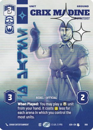 Image of Crix Madine - Strike Team Strategist (Prestige Foil) (868) - Ashes of the Empire Foil