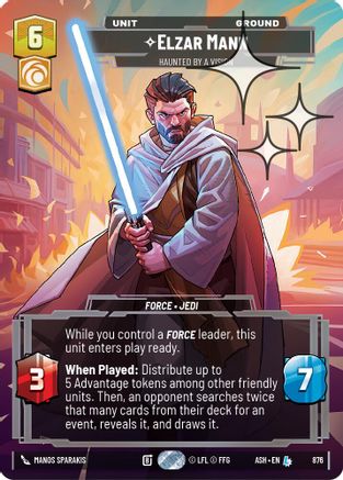 Image of Elzar Mann - Haunted by a Vision (Prestige Foil) (876) - Ashes of the Empire Foil