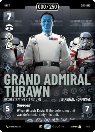 Image of Grand Admiral Thrawn - Orchestrating His Return (Serialized) (882) - Ashes of the Empire Foil