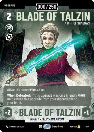 Image of Blade of Talzin - A Gift of Shadows (Serialized) (887) - Ashes of the Empire Foil