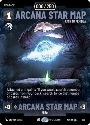 Image of Arcana Star Map - Path to Peridea (Serialized) (892) - Ashes of the Empire Foil