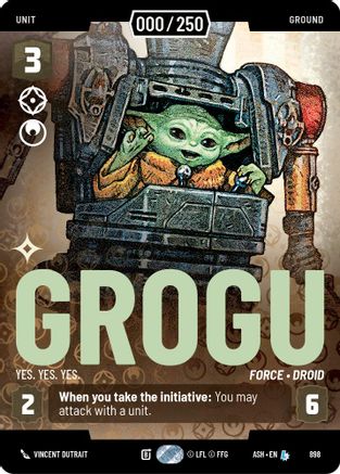 Image of Grogu - Yes. Yes. Yes. (Serialized) (898) - Ashes of the Empire Foil