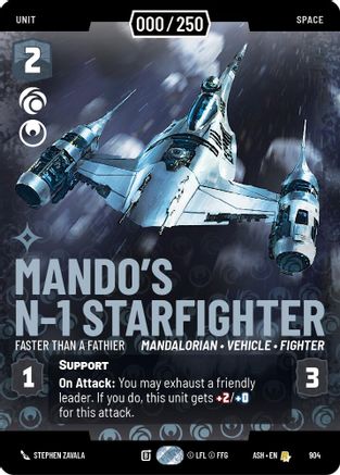 Image of Mando's N-1 Starfighter - Faster than a Fathier (Serialized) (904) - Ashes of the Empire Foil