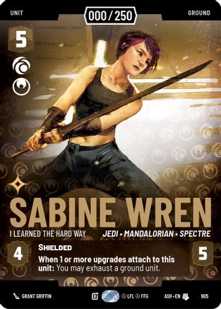 Image of Sabine Wren - I Learned the Hard Way (Serialized) (905) - Ashes of the Empire Foil