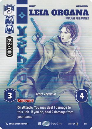 Image of Leia Organa - Vigilant for Danger (Serialized) (913) - Ashes of the Empire Foil