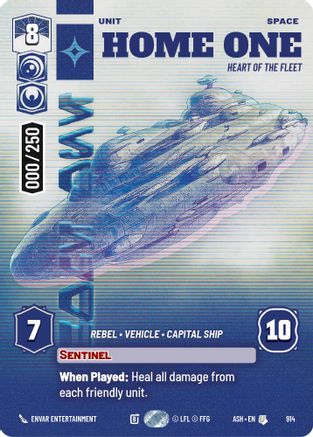 Image of Home One - Heart of the Fleet (Serialized) (914) - Ashes of the Empire Foil
