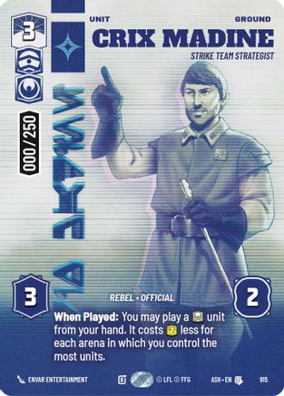 Image of Crix Madine - Strike Team Strategist (Serialized) (915) - Ashes of the Empire Foil