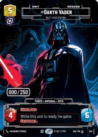 Image of Darth Vader - Meet Your Destiny (Serialized) (924) - Ashes of the Empire Foil