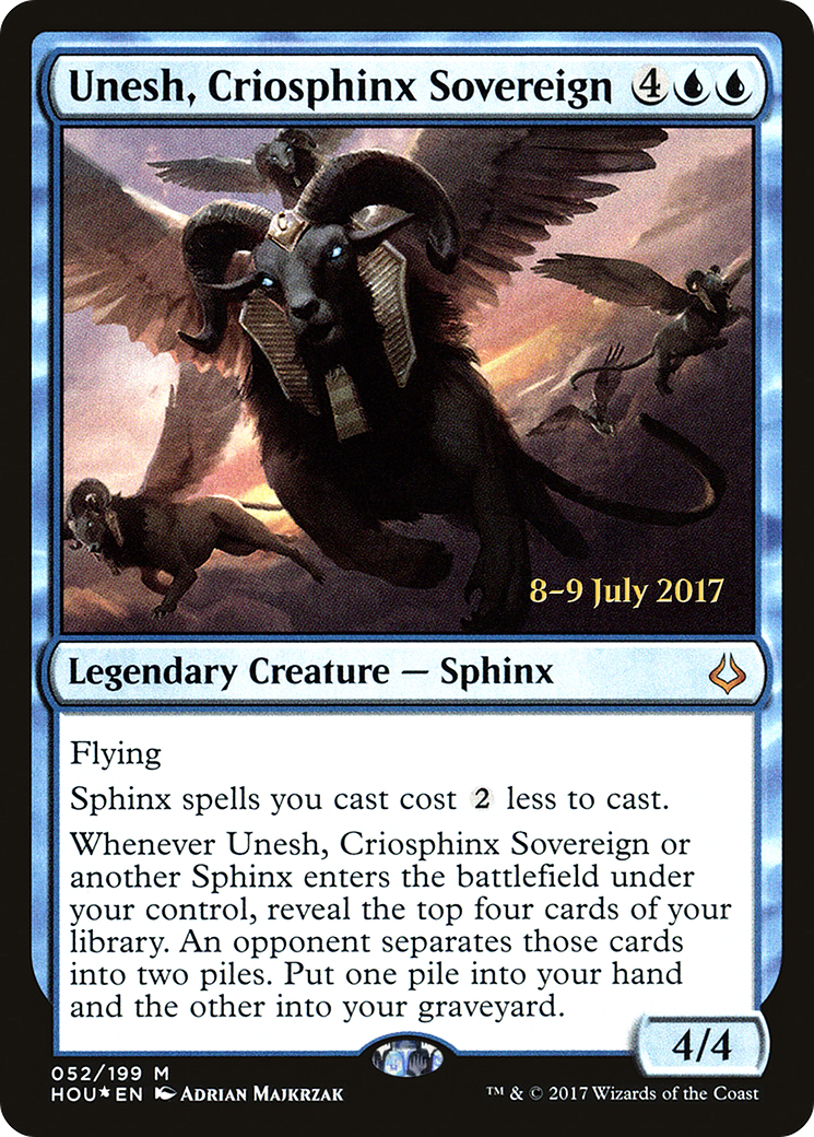 Image of Unesh, Criosphinx Sovereign (PRE-052) - Hour of Devastation Promos Foil