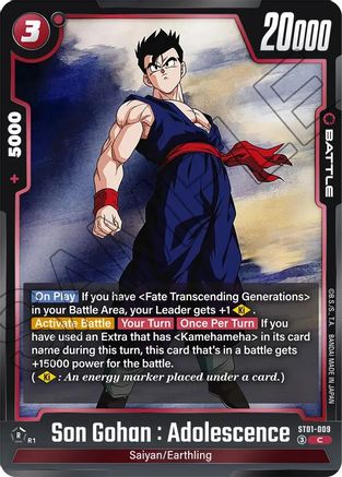 Image of Son Gohan : Adolescence - ST01-009 (ST01-009) - Story Booster 01 Holofoil