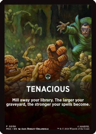 Image of Tenacious Theme Card (MSC-056) - Commander: Marvel Super Heroes