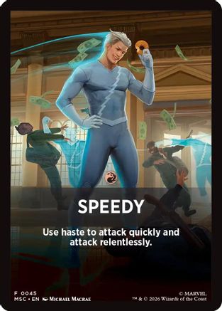 Image of Speedy Theme Card (MSC-045) - Commander: Marvel Super Heroes