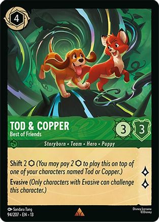 Image of Tod & Copper - Best of Friends (94/207) - Attack of the Vine Cold Foil