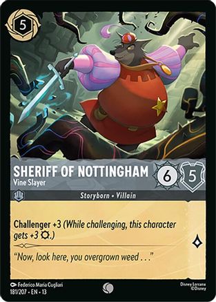 Image of Sheriff of Nottingham - Vine Slayer (181/207) - Attack of the Vine Cold Foil