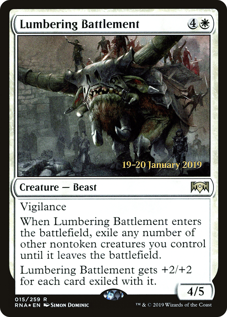 Image of Lumbering Battlement (PRE-015) - Ravnica Allegiance Promos Foil