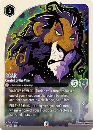 Image of Scar - Created by the Vine (Enchanted) (243/207) - Attack of the Vine Holofoil