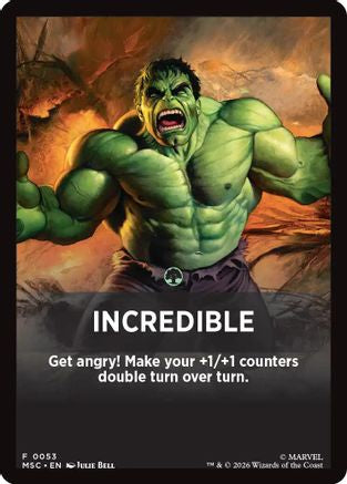 Image of Incredible Theme Card (MSC-053) - Commander: Marvel Super Heroes