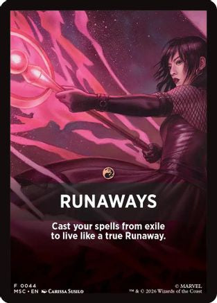 Image of Runaways Theme Card (MSC-044) - Commander: Marvel Super Heroes
