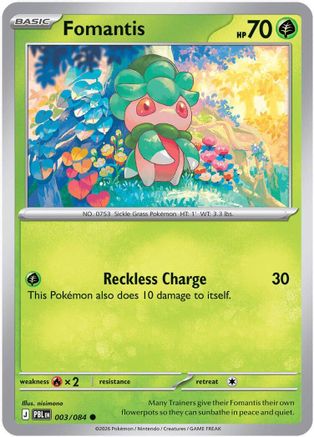 Image of Fomantis 003/084  ME05 Pitch Black - Common