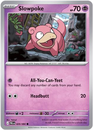 Image of Slowpoke 029  ME05 Pitch Black - Common